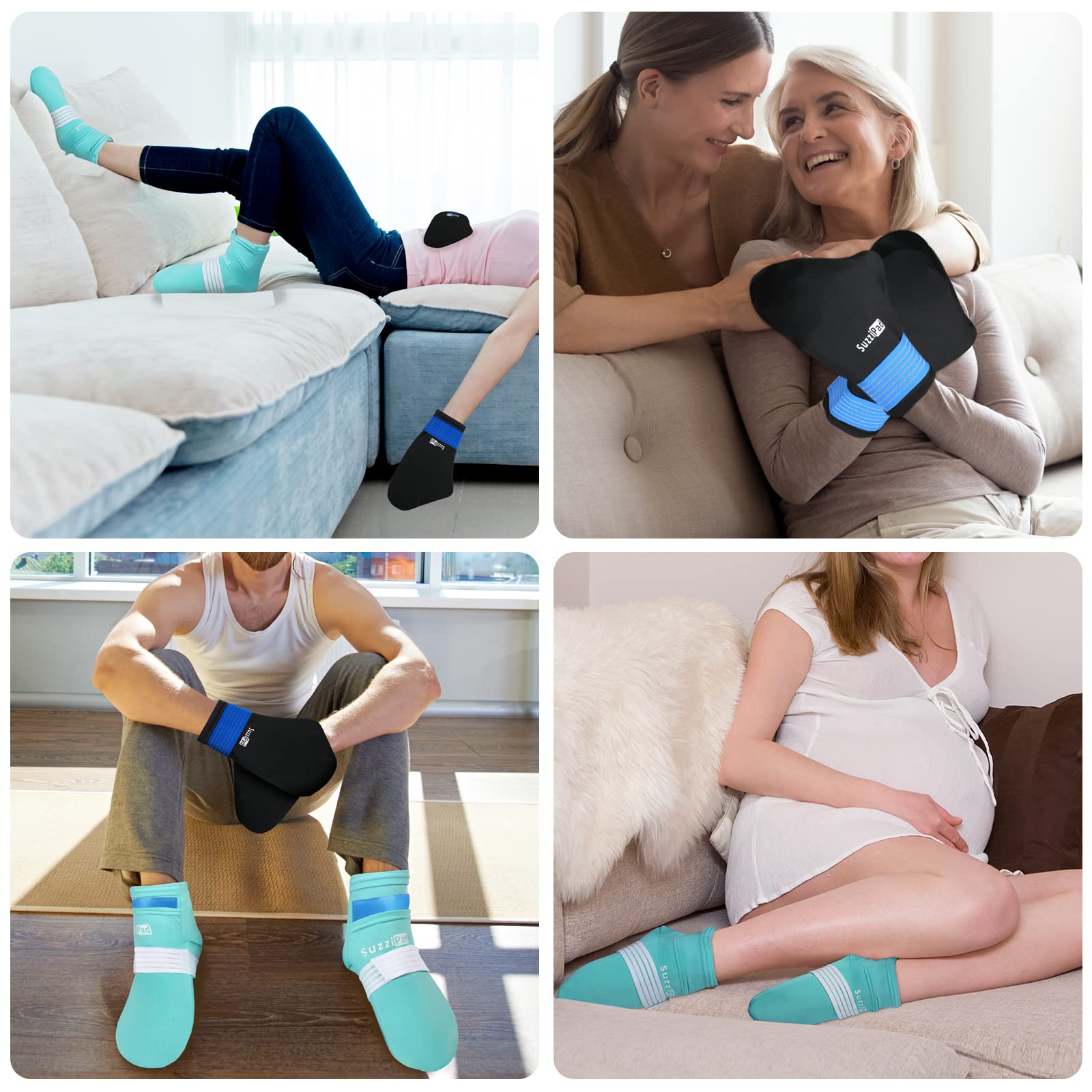 Amazon.com: SuzziPad Cold Therapy Socks & Hand Ice Pack, Cooling